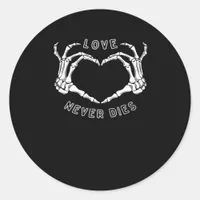 Skeleton Heart Hands Funny & Classic Classic Round Sticker