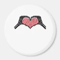 Skeleton Hand Heart Sign Valentines Day Classic Magnet