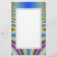 Blue Tie Dye Fractal Stationery