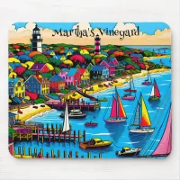 Martha's Vineyard | Colorful Abstract Art Mouse Pad