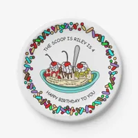 Personalized Ice Cream Birthday Party   Paper Plates