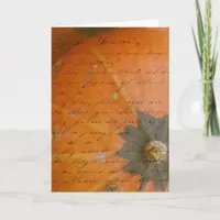 Orange Pumpkin with Handwriting All Occasions  Card
