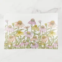 Coneflowers Watercolor Botanical Art Trinket Tray