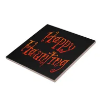 Happy Haunting Ceramic Tile