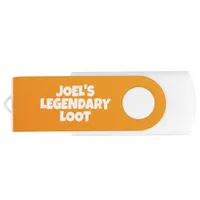 Legendary Loot Gamer Kids Name Text Slogan Flash Drive