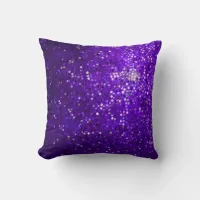 Purple Faux Glam Glitter Sparkle Pillows