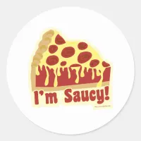 So Saucy Deep Pizza Classic Round Sticker