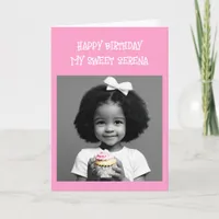 Coloring Page | Little Girl with Cupcake Card