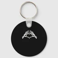 Skeleton Heart And Hands Sign Keychain
