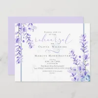 Rehearsal | Watercolor Lavender -Dusty Blue Floral Invitation