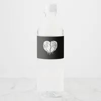 Skeleton Hands Heart– Gothic  Heart Classic Water Bottle Label
