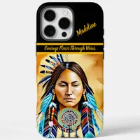 Indigenous Warrior Adorned: Native Flair iPhone 16 Pro Max Case