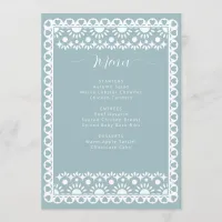 Mexican Blue Papel Picado Boho Bridal Shower Menu