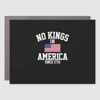 No Kings In America USA Flag Retro Cool Style Car Magnet