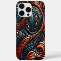 Intricate Alien Design in Vibrant Cosmic Colors iPhone 16 Pro Max Case