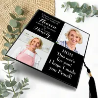 In Loving Memory 2 Photo Personalized Graduate  Graduation Cap Topper