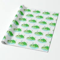 Cute Little Baby Turtles Birthday or Baby Shower Wrapping Paper