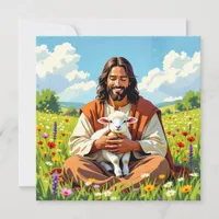 Jesus holding a Lamb | Religious Christian