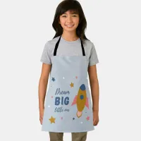 Dream Big Little One Cute Cartoon Space Rocket Apron