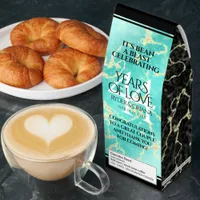 Elegant 44th Turquoise Wedding Anniversary Roasted Coffee