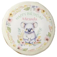 Koala Bear Themed Birthday Personalized Sugar Cookie