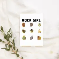 Rock Girl Funny Vintage Rock & Crystal Poster