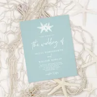 Budget Modern Sea Glass Starfish Beach Wedding  Flyer