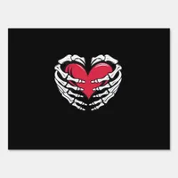 Ed Heart In Skeletal Hands Classic Style Sign