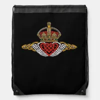 Skeleton Claddagh Color Drawstring Bag