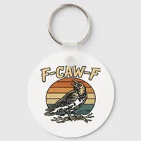 Humor Gothic F Caw F Funny Crow Creative Style Keychain