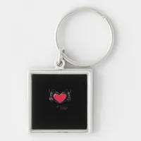 Have A Nice Day Skeleton Hands With Heart Classic  Keychain