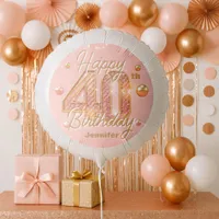 Sparkling Glitter Rose Gold 40th Birthday  Balloon