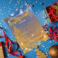 Orange Blue Christmas Corporate Party Invitation