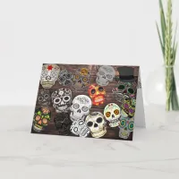 Happy Halloween Sugar Skulls Card