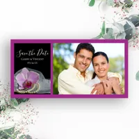 Pink Orchid and Pearls Wedding Save the Date