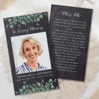 Rustic Eucalyptus Memorial Funeral Prayer Card