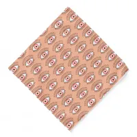 Boho Pink and White Greek Evil Eye Patterned  Bandana