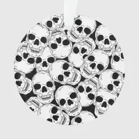 Creepy Skeleton Skulls Goth Halloween Ornament