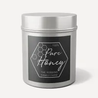 Modern White On Charcoal 100% Pure Honey Jar Square Sticker