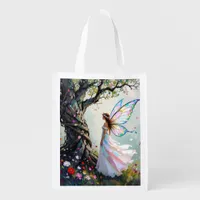 Fairytale Inspired Fairy and Whimsical Tree Grocery Bag