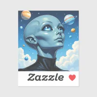 Beautiful Extraterrestrial Alien Being Sticker