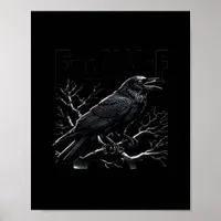 Crow, F-Caw-F Funny Bird Minimal Clean Poster