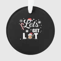 Let's Get Lit Adult Funny X-mas Christmas Essentia Ornament