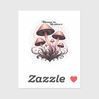 Blooms Shadows - Whimsigoth Mushroom Art Pastel Go Sticker