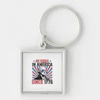 George Washington Protest Sign No Kings In America Keychain
