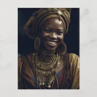 Beautiful Smiling African Woman Postcard