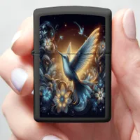 Ethereal Hummingbird in a Fantasy Wonderland Full Zippo Lighter