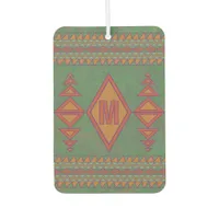 Southwest Sagebrush Green Geometric Custom Initial Air Freshener