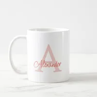 Modern Elegant Handwritten Script Monogram & Name Coffee Mug