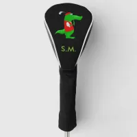 Crocodile Golfer & Initials Golf Club Driver Cover